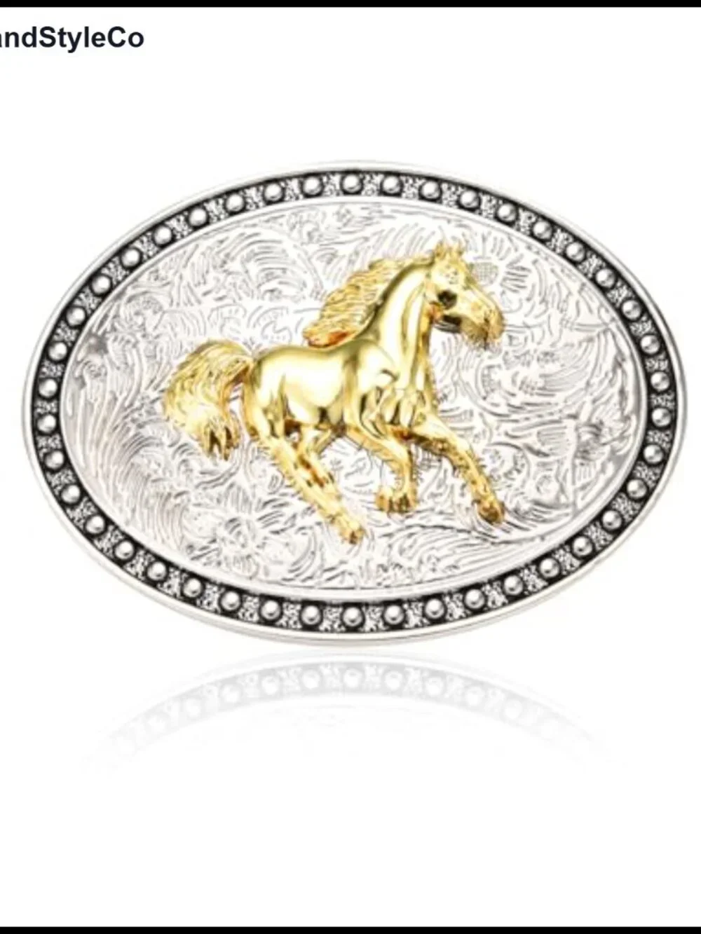 Western Horse Belt Buckle for Men Women, Zinc Alloy Rodeo Cowboy Accessory,